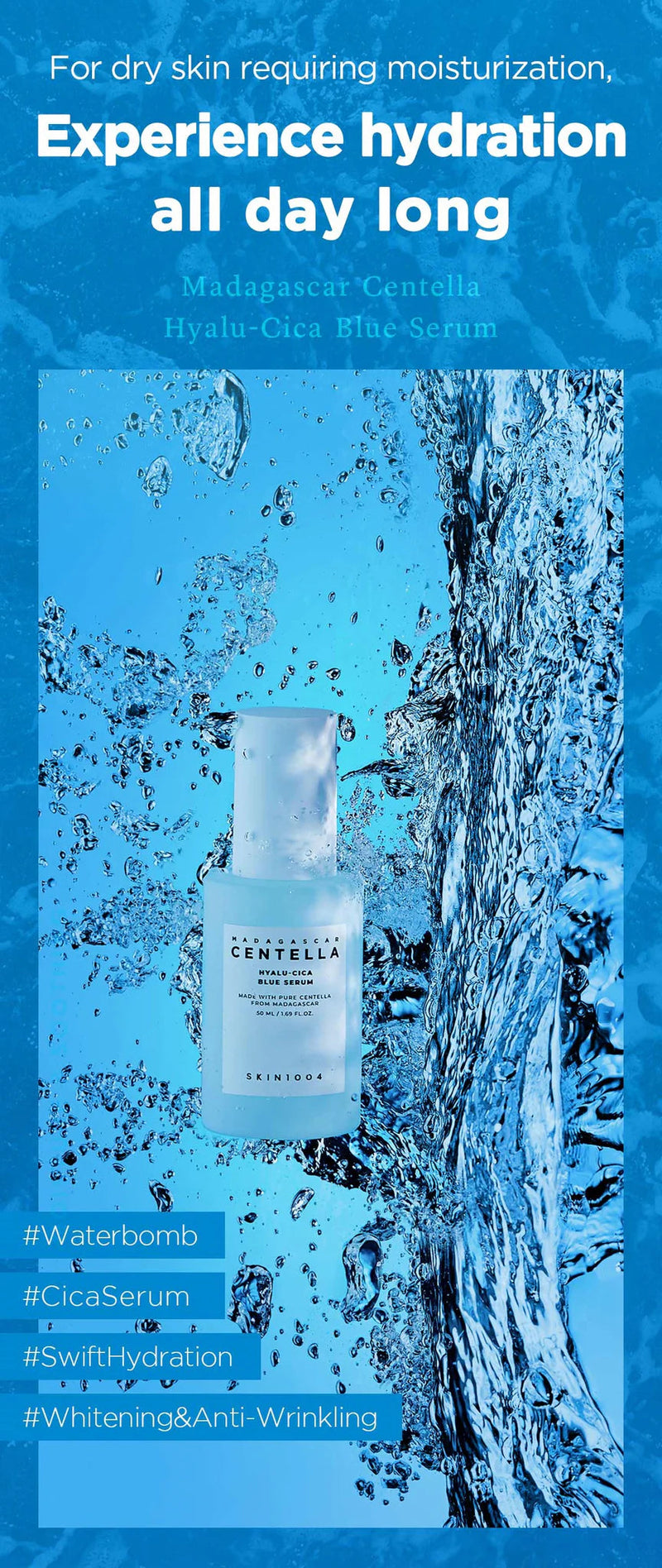 SKIN1004 Madagascar Centella Hyalu-Cica Blue Serum 50ml SKIN1004