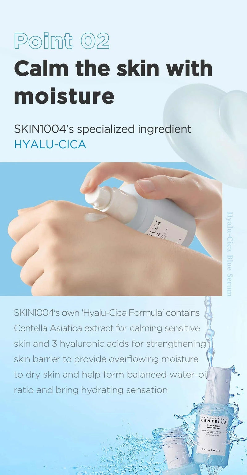 SKIN1004 Madagascar Centella Hyalu-Cica Blue Serum 50ml SKIN1004
