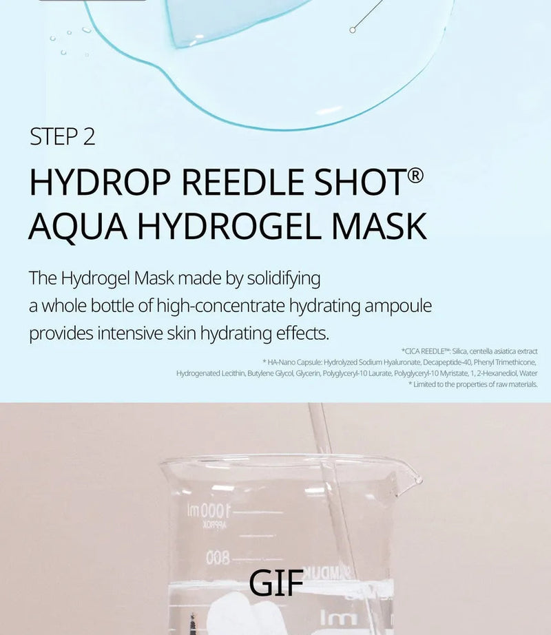 VT COSMETICS HYDROP REEDLE SHOT 100hL 2 STEP MASK VT COSMETICS