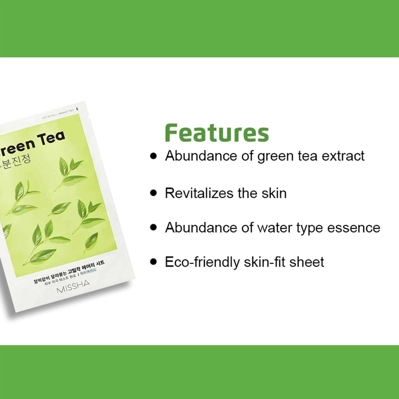 MISSHA Airy Fit Sheet Mask (Green Tea) MISSHA
