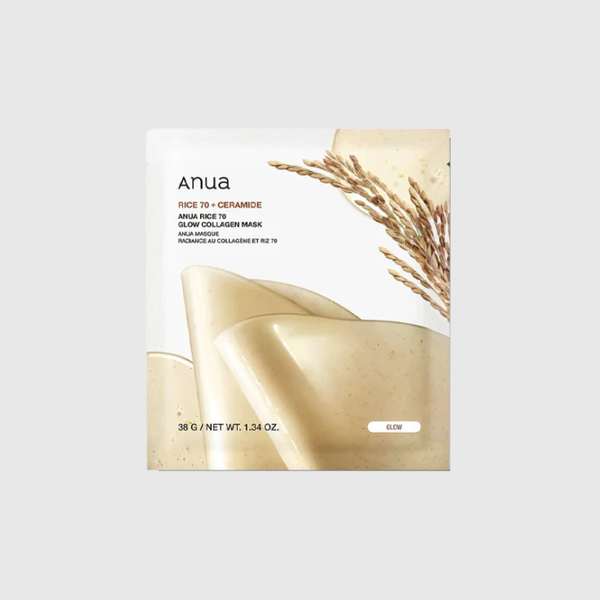 Anua RICE 70 GLOW COLLAGEN MASK (1 unidad) Anua