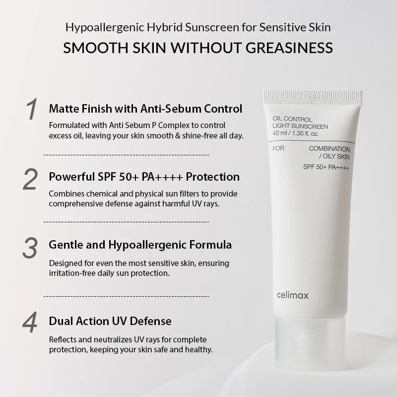 celimax Oil Control Light Sunscreen SPF50+ PA++++ celimax
