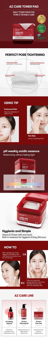 VT COSMETICS AZ CARE TONER PAD VT COSMETICS