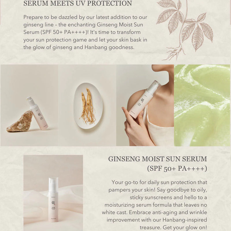 Beauty of Joseon Ginseng Moist Sun Serum SPF 50+ PA++++ Beauty of Joseon