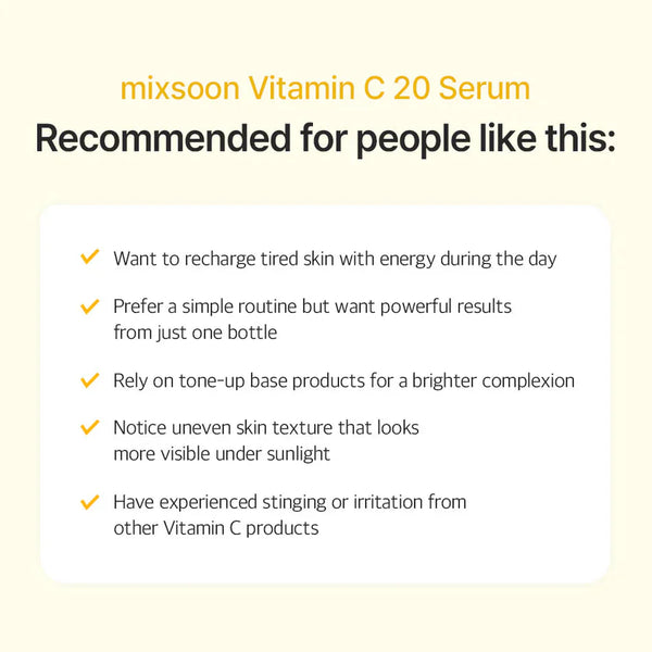 mixsoon Vitamin C 20 Serum MIXSOON
