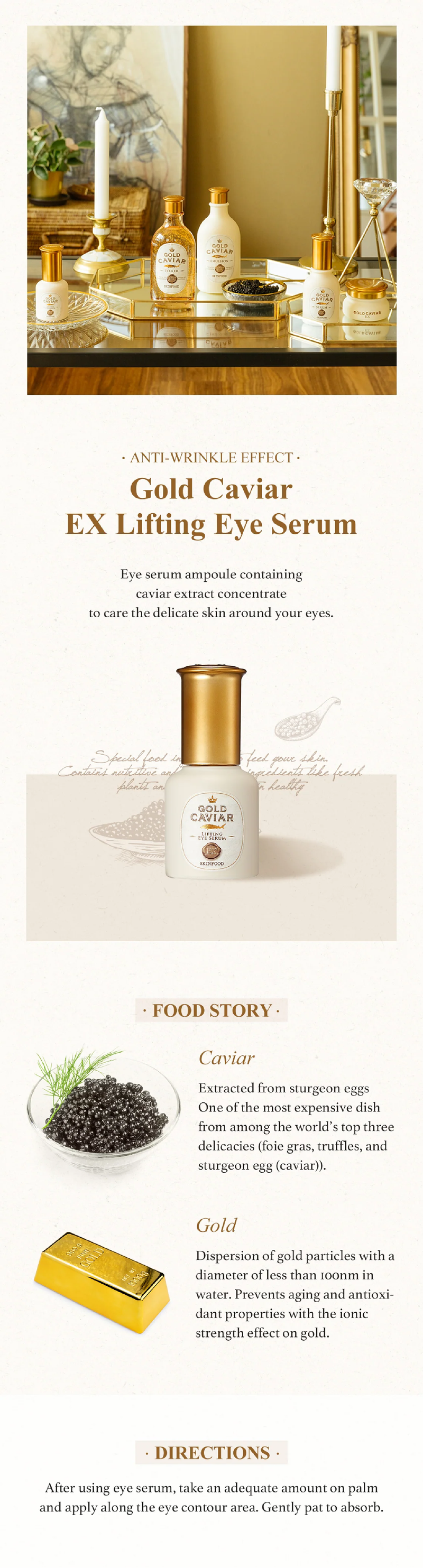 Skinfood Gold Caviar EX Lifting Eye Serum Skinfood