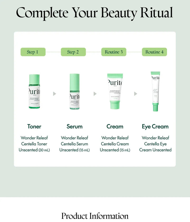 Purito Seoul Wonder Releaf Centella Mini Kit Unscented Purito Seoul