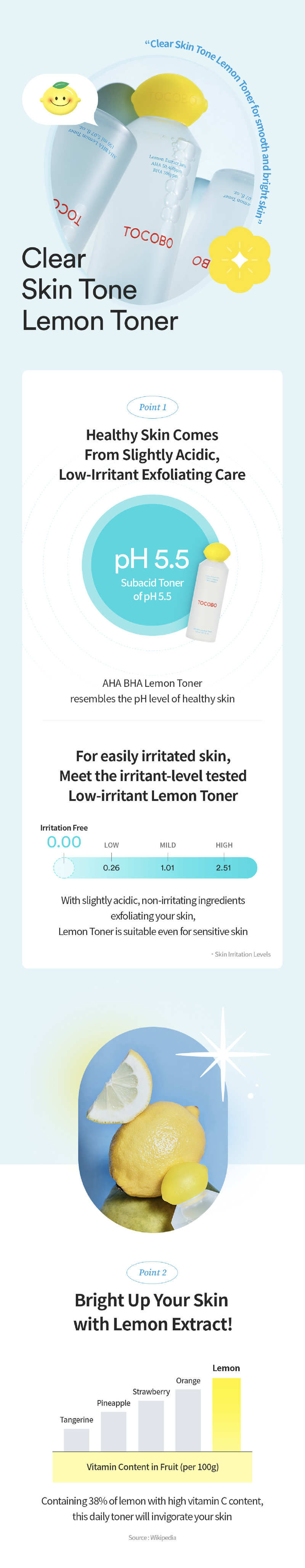 TOCOBO Aha Bha Lemon Toner STORE K BEAUTY