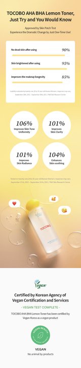 TOCOBO Aha Bha Lemon Toner STORE K BEAUTY