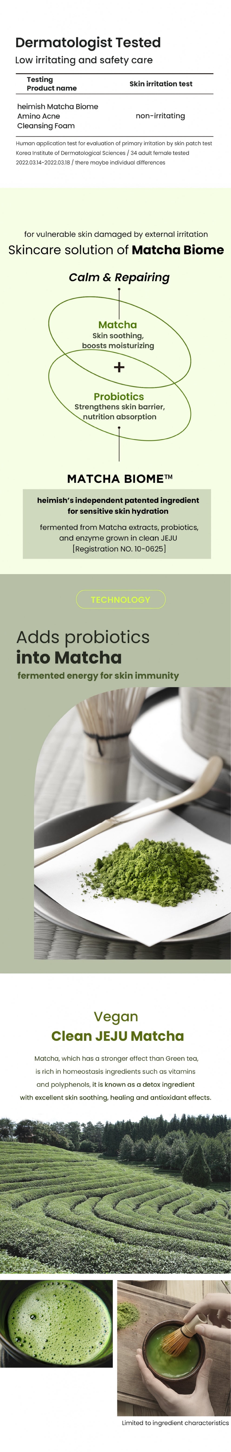 heimish Matcha Biome Amino Acne Cleansing Foam - STORE K BEAUTY