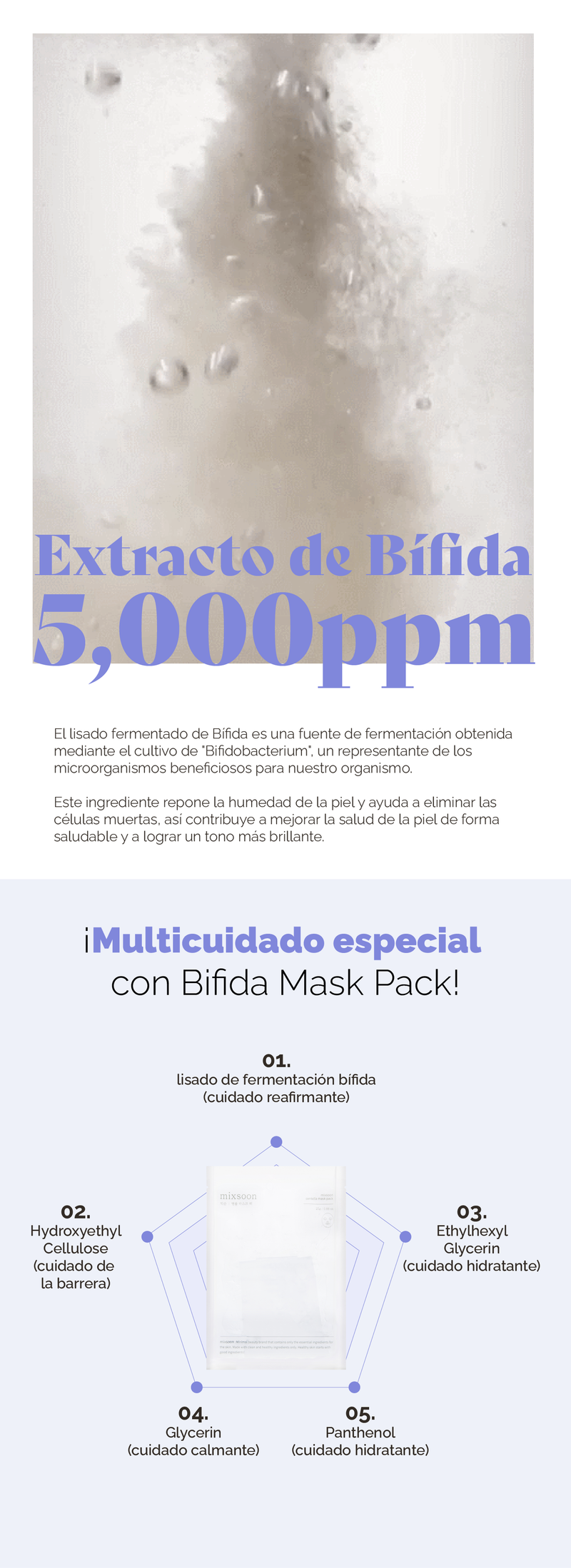 MIXSOON Bifida Mask Pack (1 unidad) MIXSOON