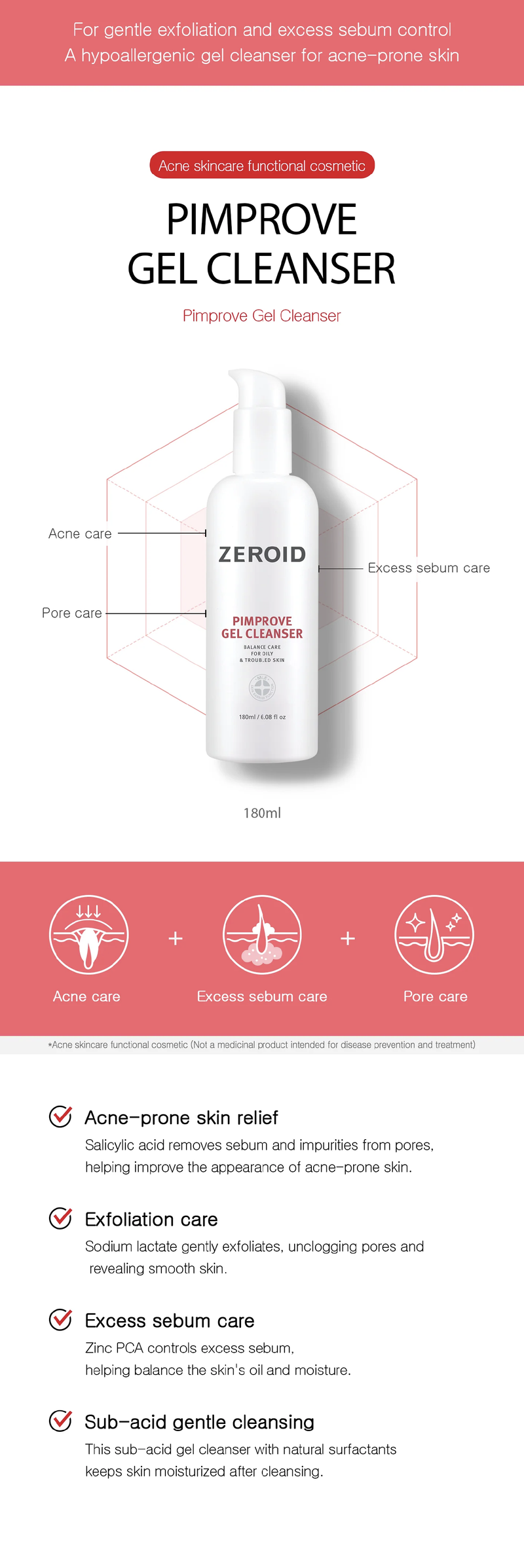 ZEROID Pimprove Gel Cleanser STORE K BEAUTY