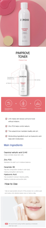 ZEROID Pimprove Toner ZEROID