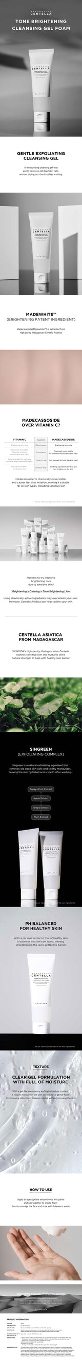 SKIN1004 Madagascar Centella Tone Brightening Cleansing Gel Foam SKIN1004