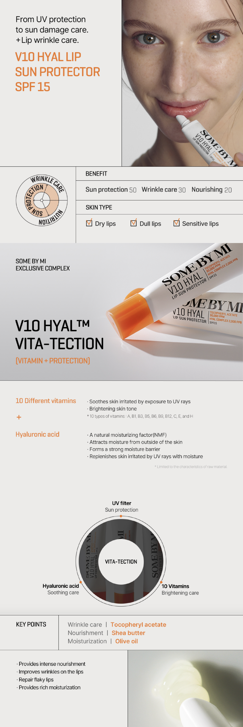 Some by Mi V10 HYAL Lip Sunprotection SPF15 Some by Mi