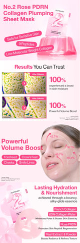 numbuzin No.2 Rose PDRN Collagen Plumping Sheet Mask numbuzin