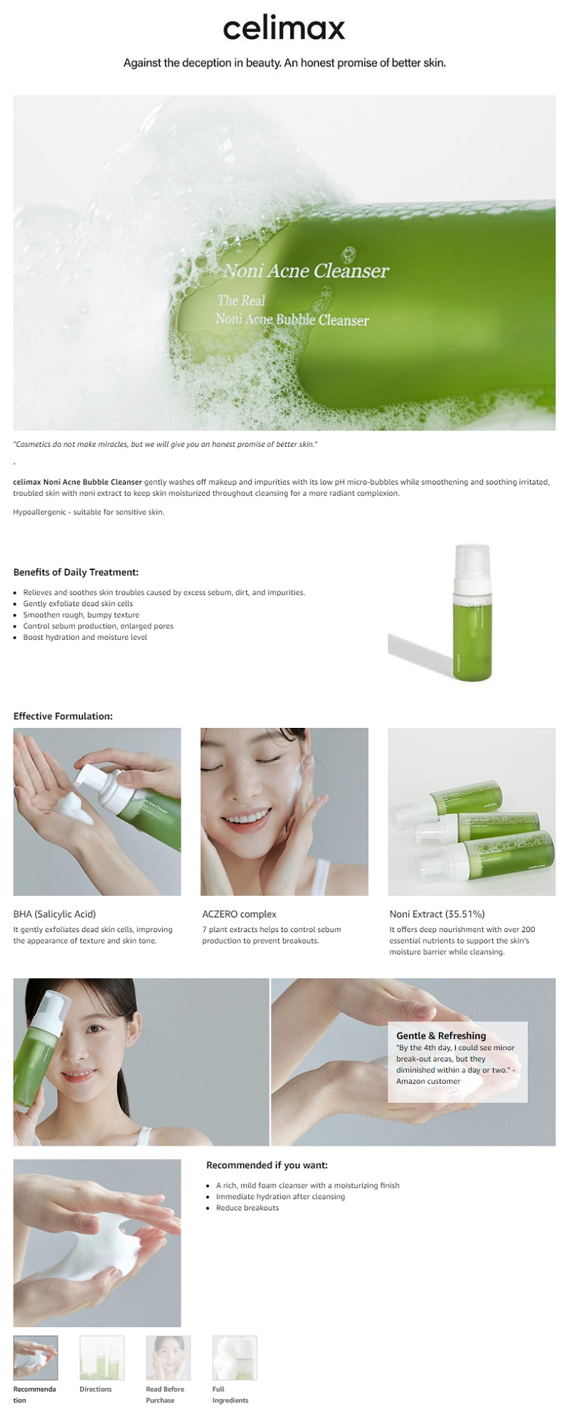 celimax The Real Noni Acne Bubble Cleanser celimax