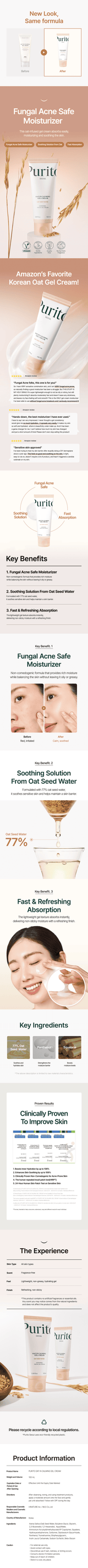 Purito Seoul Oat-in Calming Gel Cream Purito Seoul