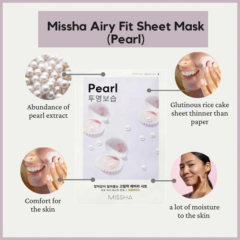 MISSHA Airy Fit Sheet Mask (Pearl) MISSHA